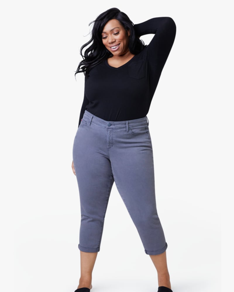 Front of a model wearing a size 12 Kristina Mid Rise Boyfriend Jean in ANDY by Slink Jeans. | dia_product_style_image_id:256000